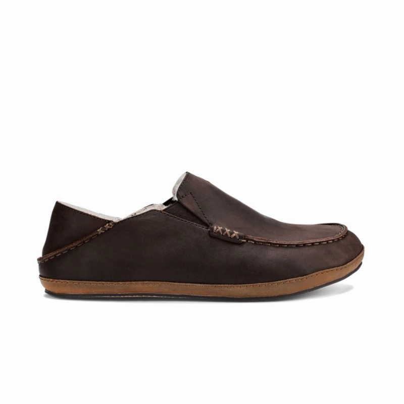 Urban Cool Olukai Men's Moloa Slipper - Dark Wood