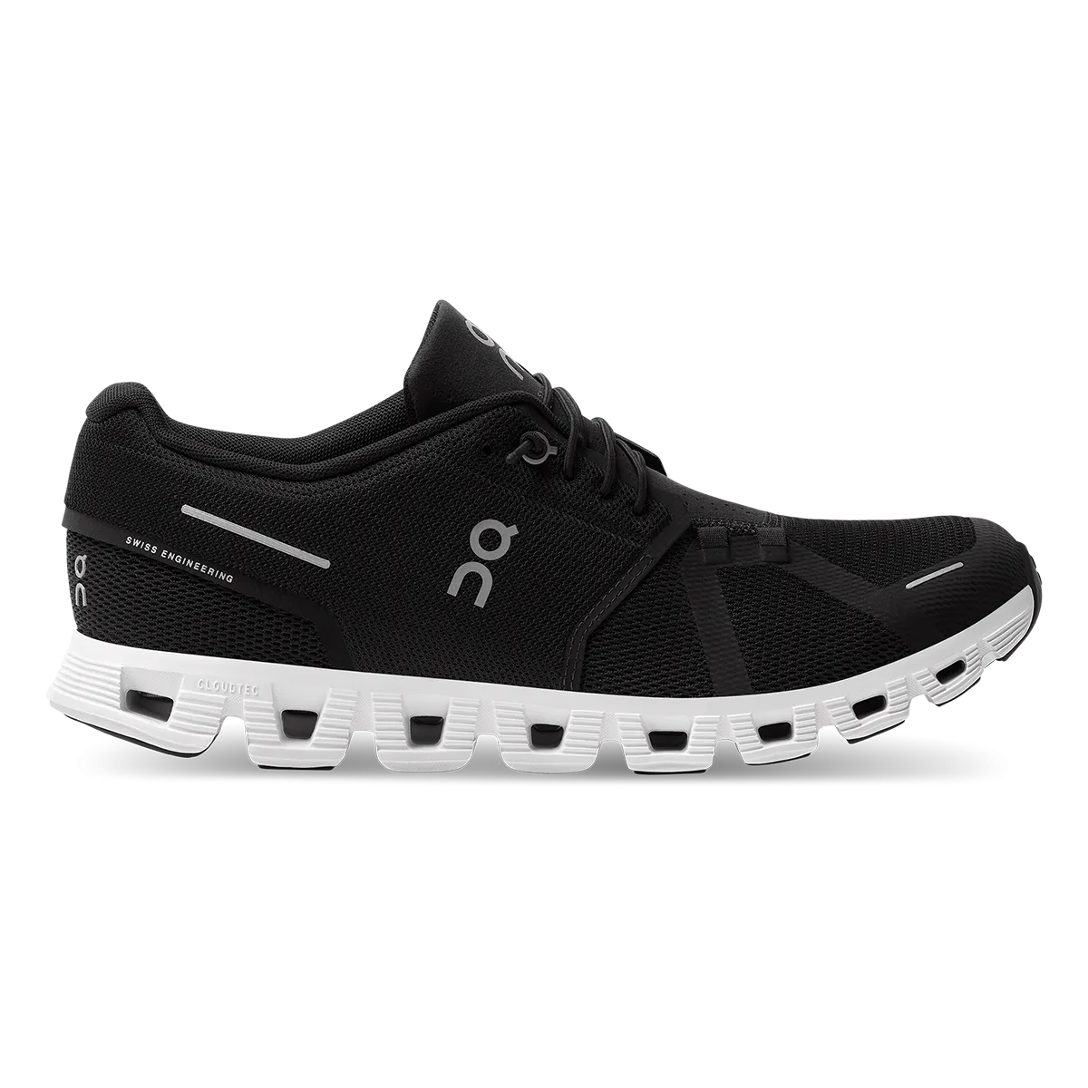 quick - drying shoe trait Stabilizing Chassis ON Cloud 5 - Black - White
