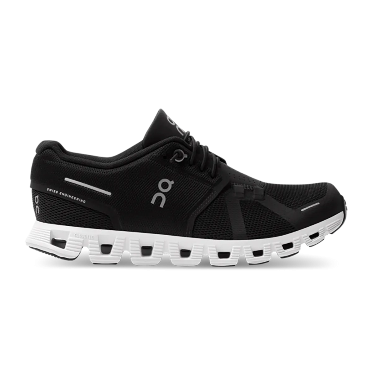 reinforced - toe - area - durability shoes Airflow Optimized Frame ON Cloud 5 - Black - White