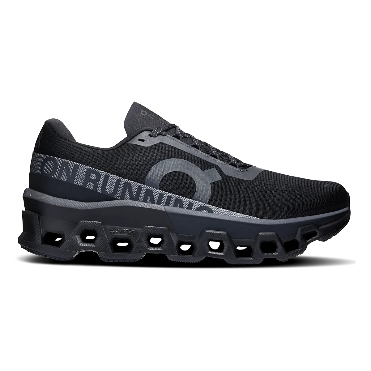 ON Cloudmonster 2 - Black - Black Speed - running Ground Contact Zone