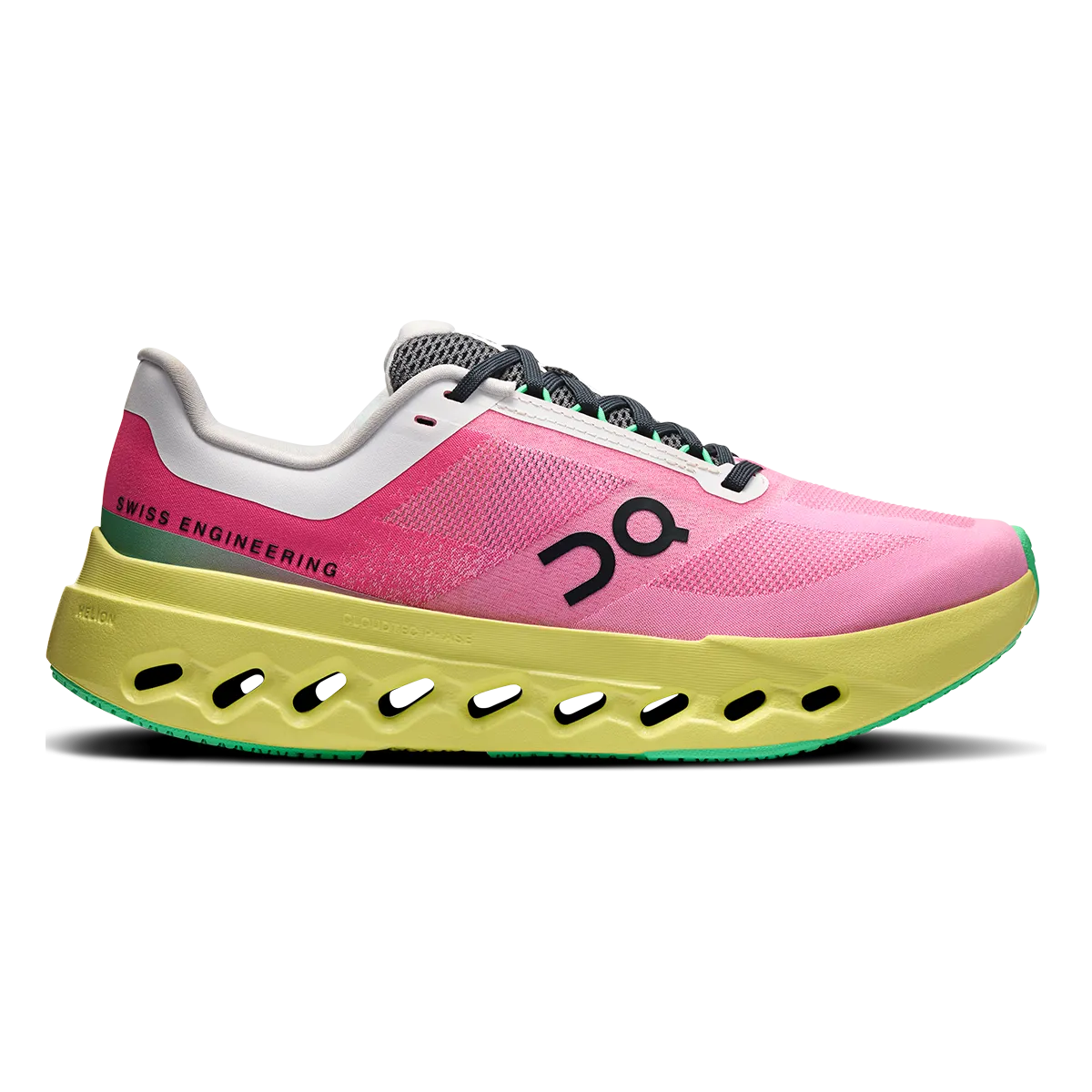 table tennis shoes custom - fit ON Cloudsurfer Next - Pink - Limelight