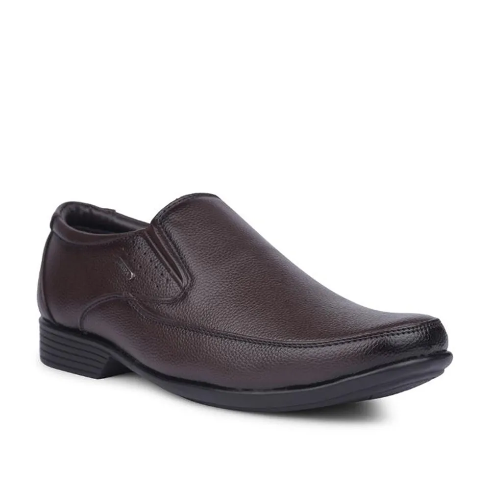 Fortune By Liberty Mens HIL-8 Brown Formal Non Lacing Shoes running in a gulf area shoes titanium - reinforced shoes