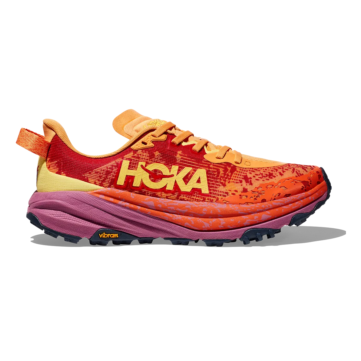 Hoka Speedgoat 6 - Sherbet - Beet Root Excellent traction