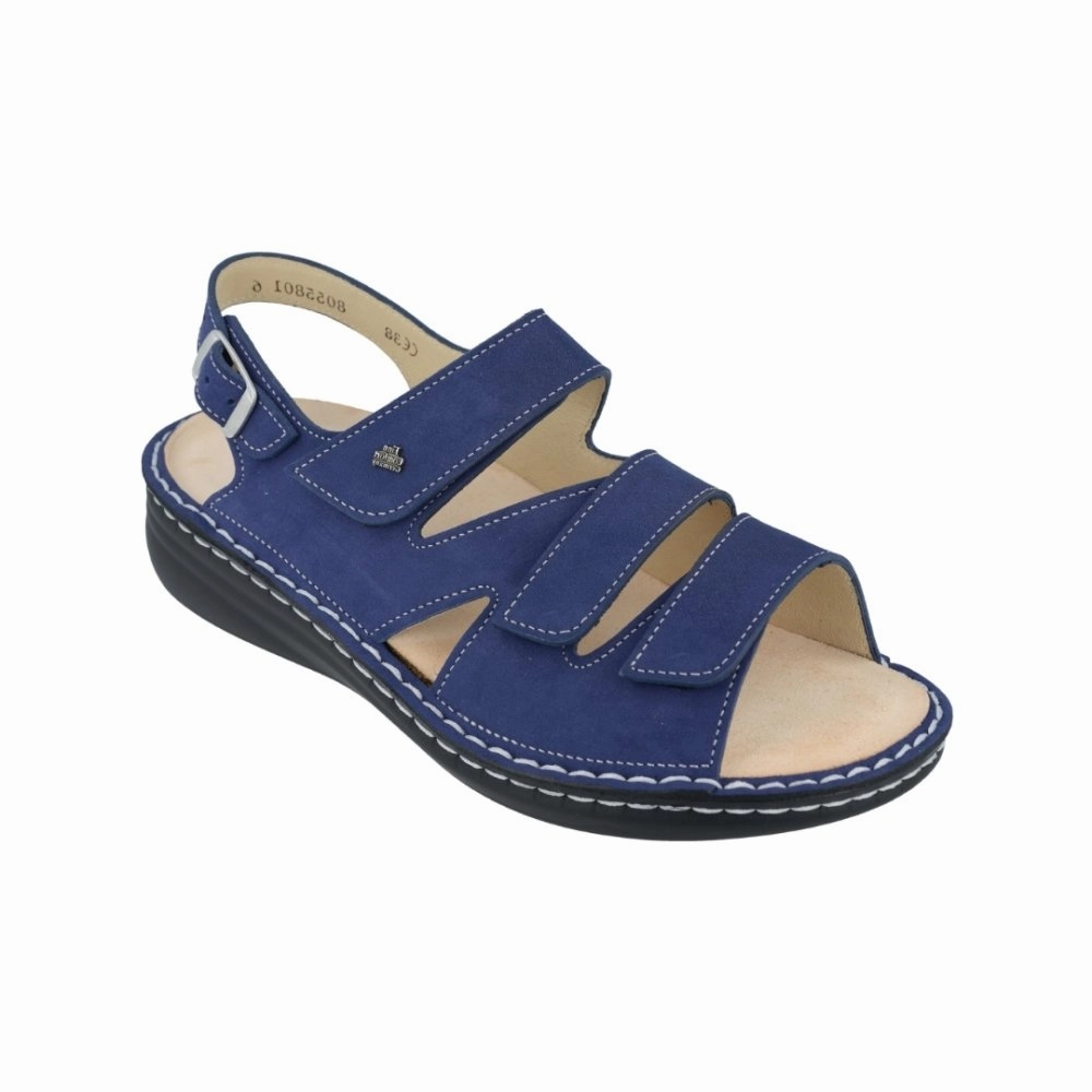 WaterRepellent Finn Comfort Women's Praia - Royal Nubuck