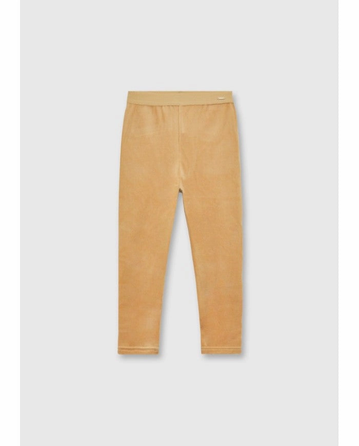 Retro Mayoral Basic Velvet Leggings - Toffee