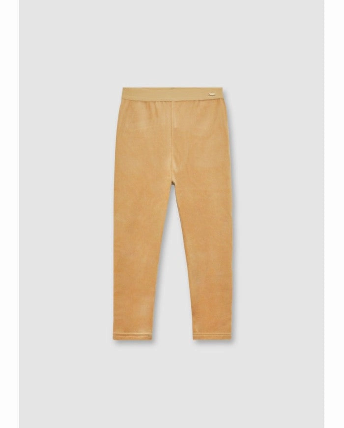 Mayoral Basic Velvet Leggings - Toffee Rayon made kids' clothes hand - washable
