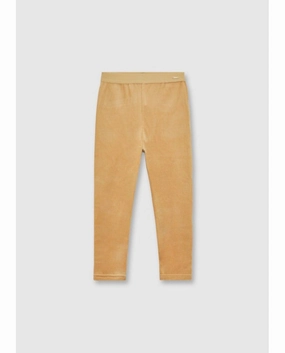 Sequined kids' outfits Comfortable kids' attire Mayoral Basic Velvet Leggings - Toffee