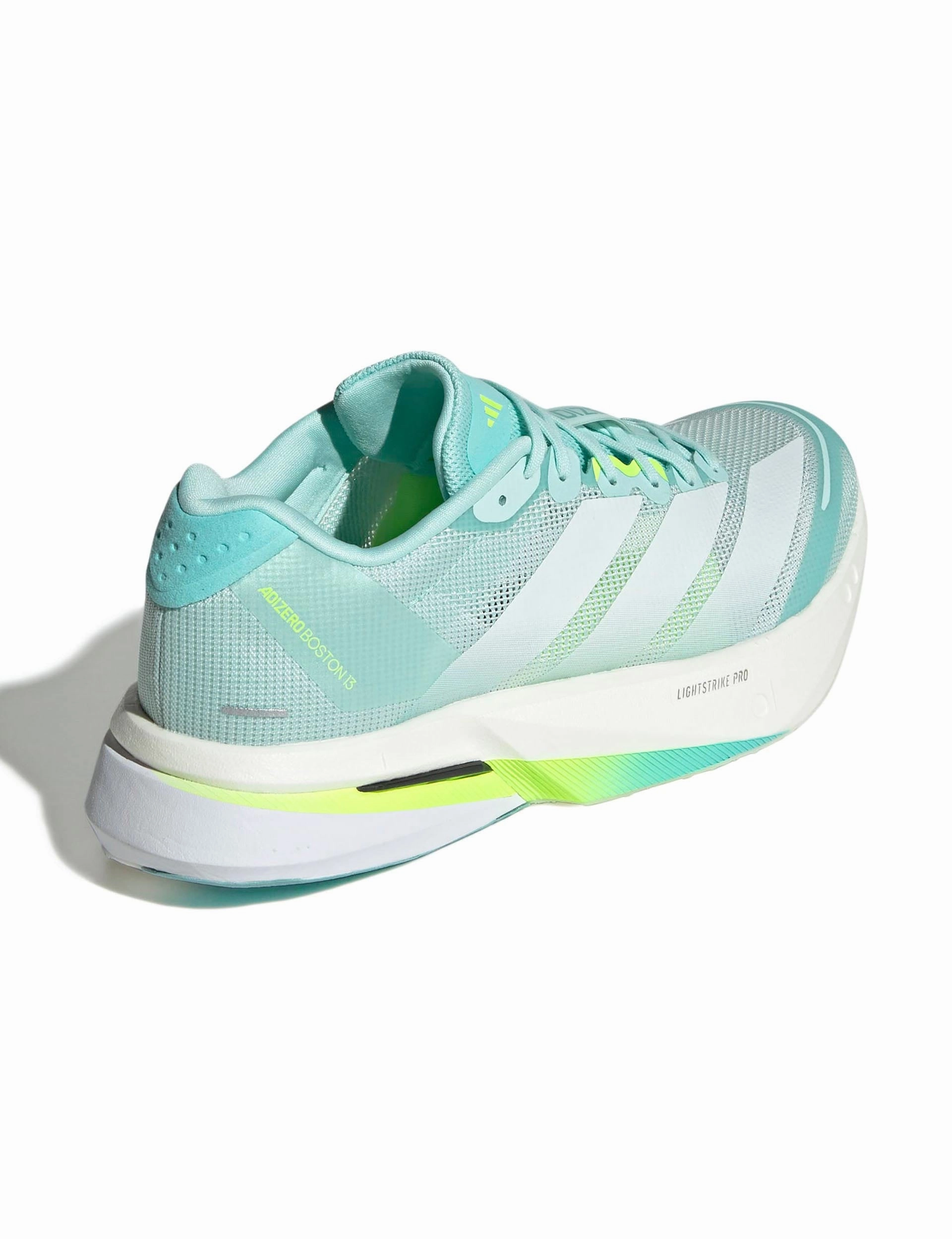 off - the - shelf shoes Adizero Boston 13 Shoes - Semi Flash Aqua/Zero Metallic/Lucid Lemon