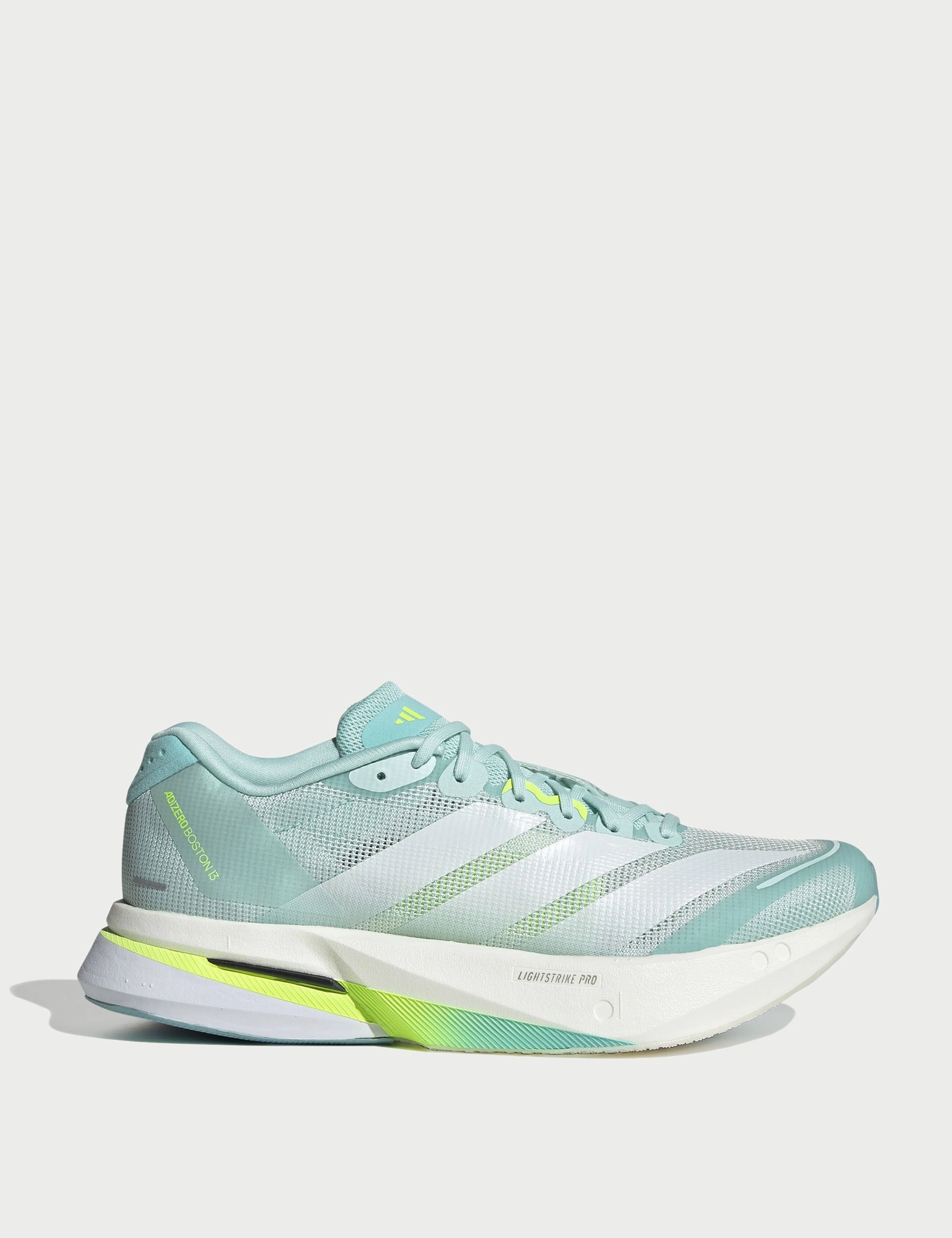 Reputable Dual Density Outsole Adizero Boston 13 Shoes - Semi Flash Aqua/Zero Metallic/Lucid Lemon