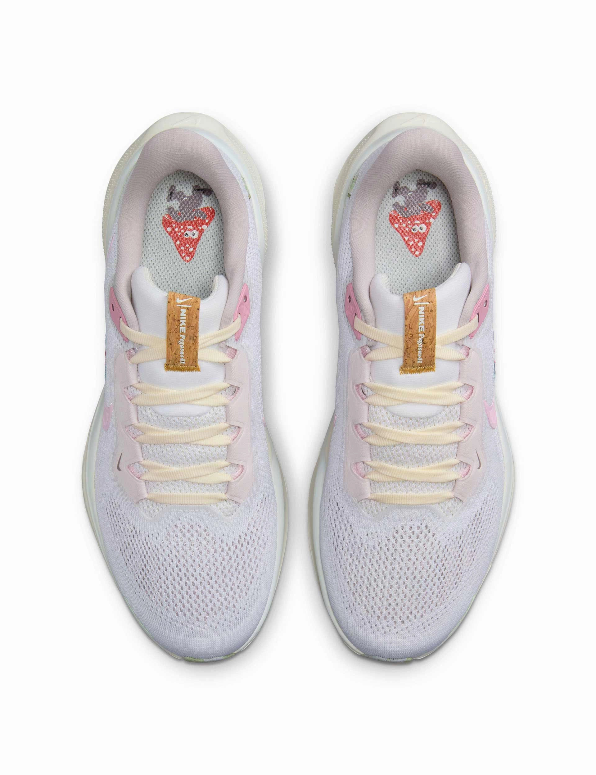 Pegasus 41 Shoes - White/Pink Foam/Sail/Football Grey hiker shoes