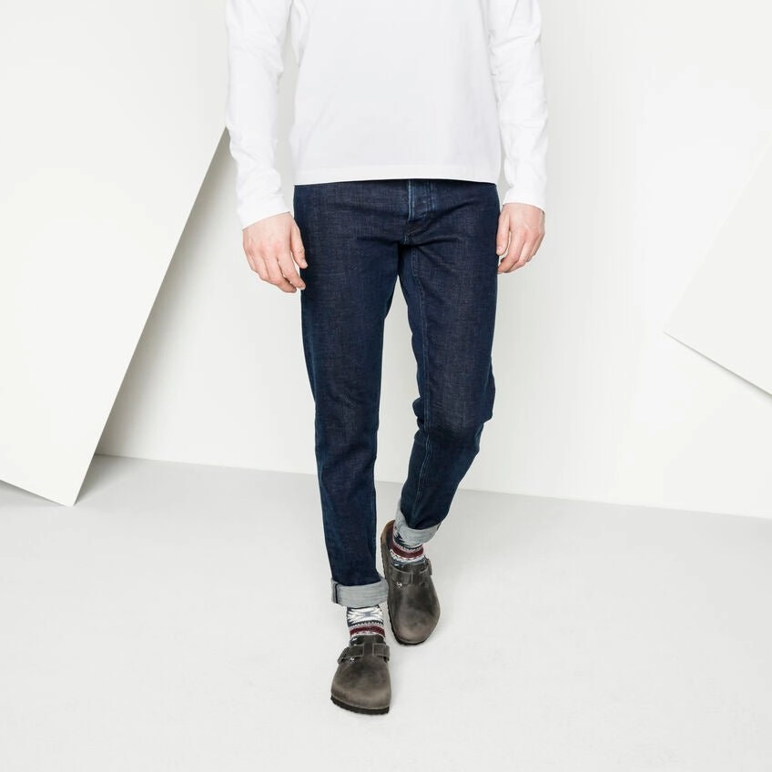 Birkenstock Boston Soft Footbed - Iron Oiled Leather Flash Look