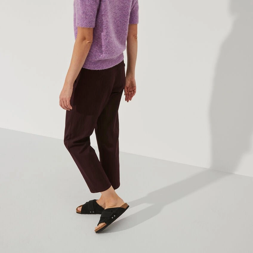 Birkenstock Kyoto - Black Suede Polish Tone