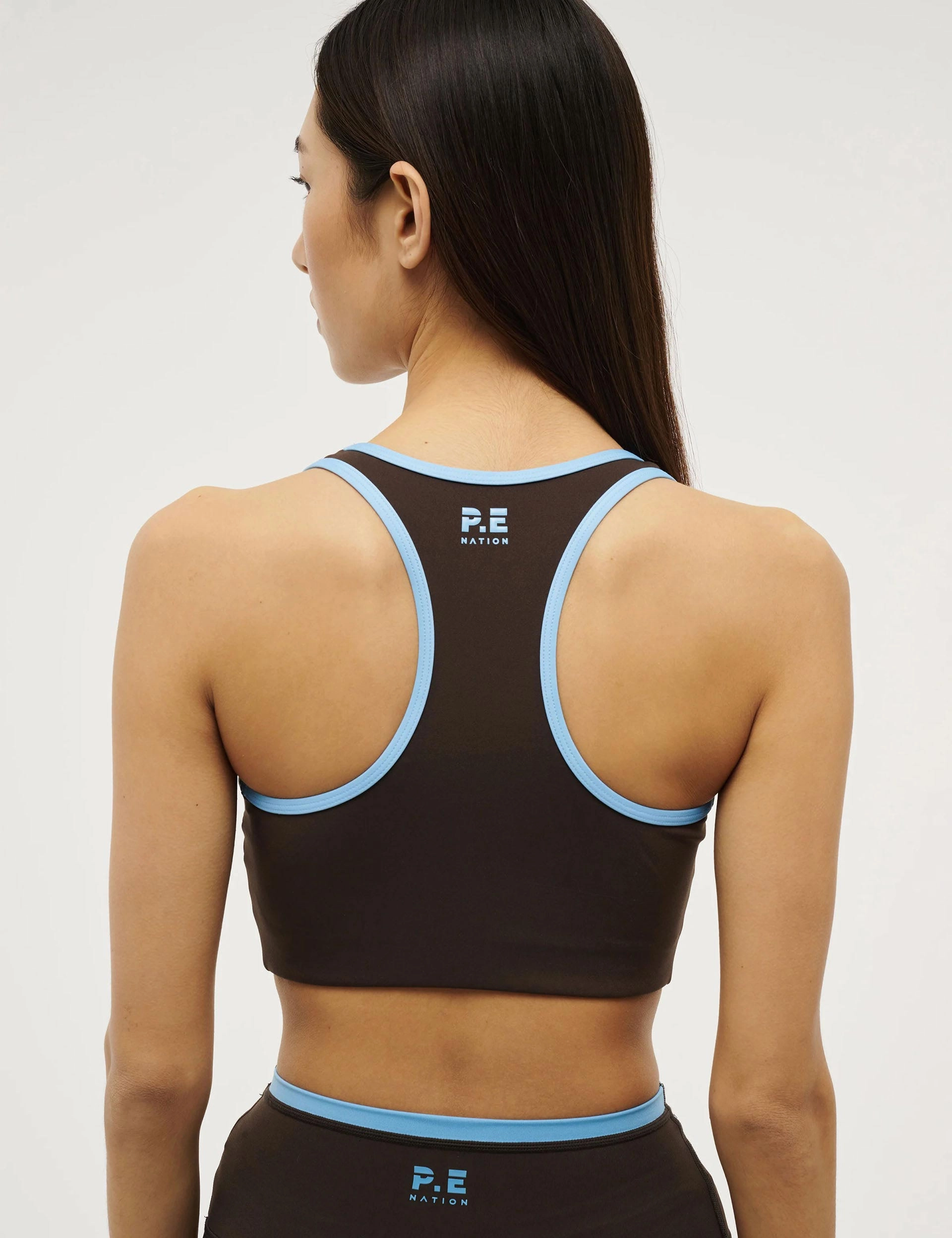 Versatile Fabric Pilates practitioners Stellar Sports Bra - Coffee