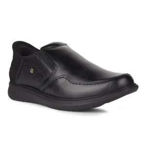removable - insole - convenience shoes Healers Black Formal Mocassin Shoes For Men UVI-25 By Liberty