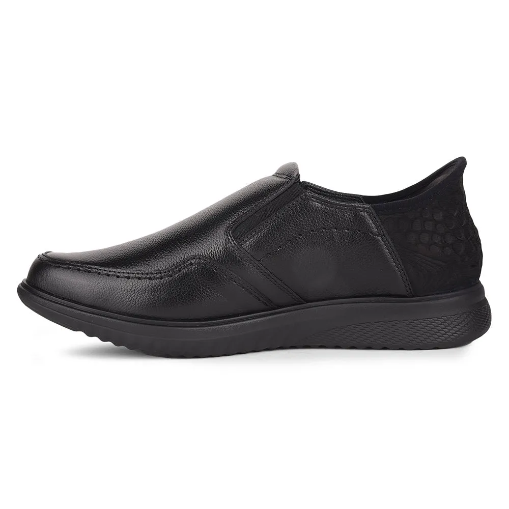 adventure - themed shoes Healers Black Formal Mocassin Shoes For Men UVI-25 By Liberty