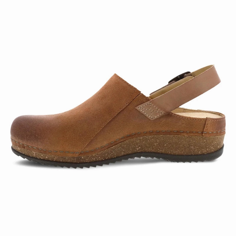 Adjustable Fastenings MoistureWickingMaterial Dansko Women's Merrin Mule - Tan Burnished Suede