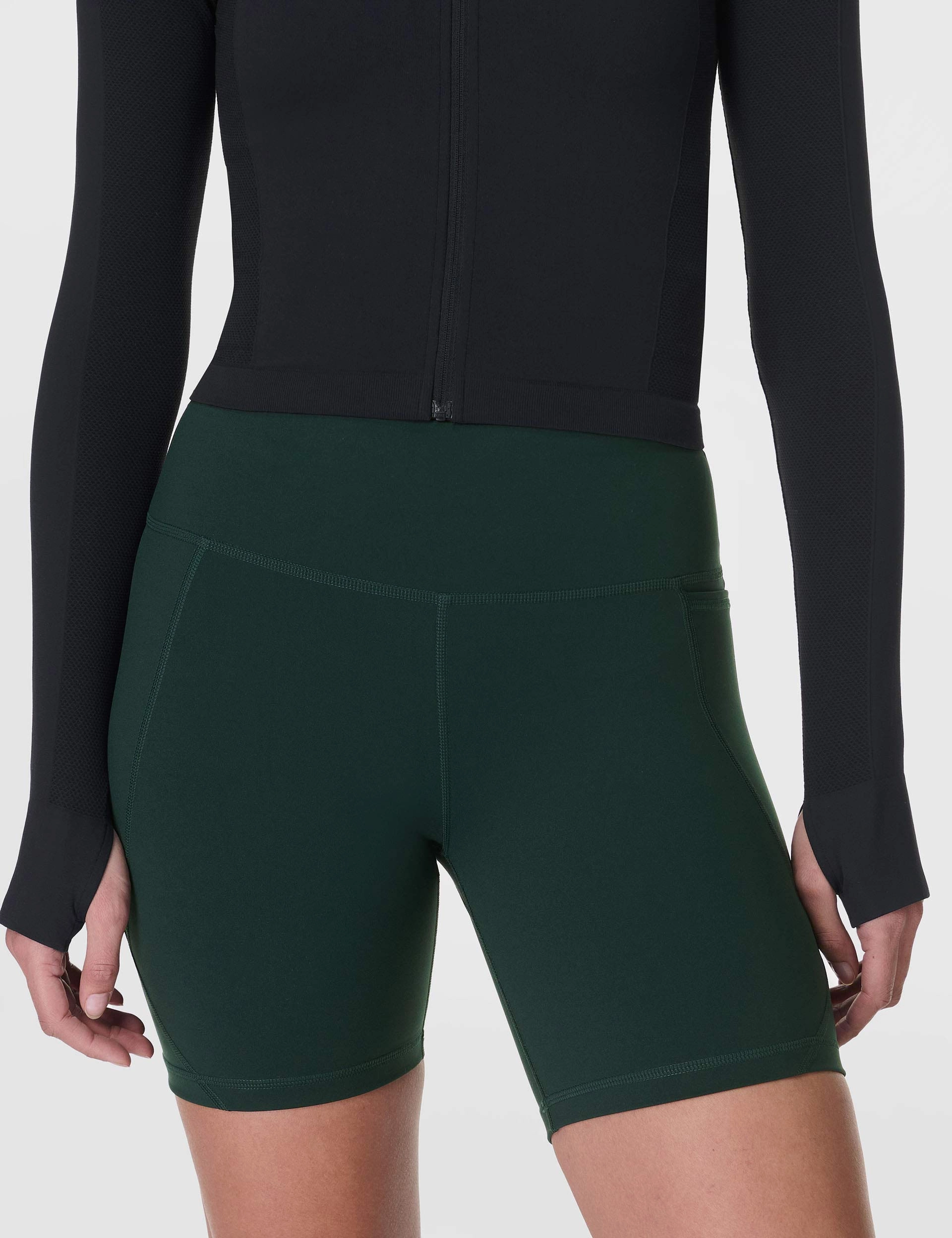 Summer Vibes Power 6" Cycling Shorts - Cedar Green