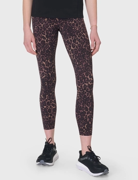 Power 7/8 Gym Leggings - Brown Wild Leopard Print ElasticBinding