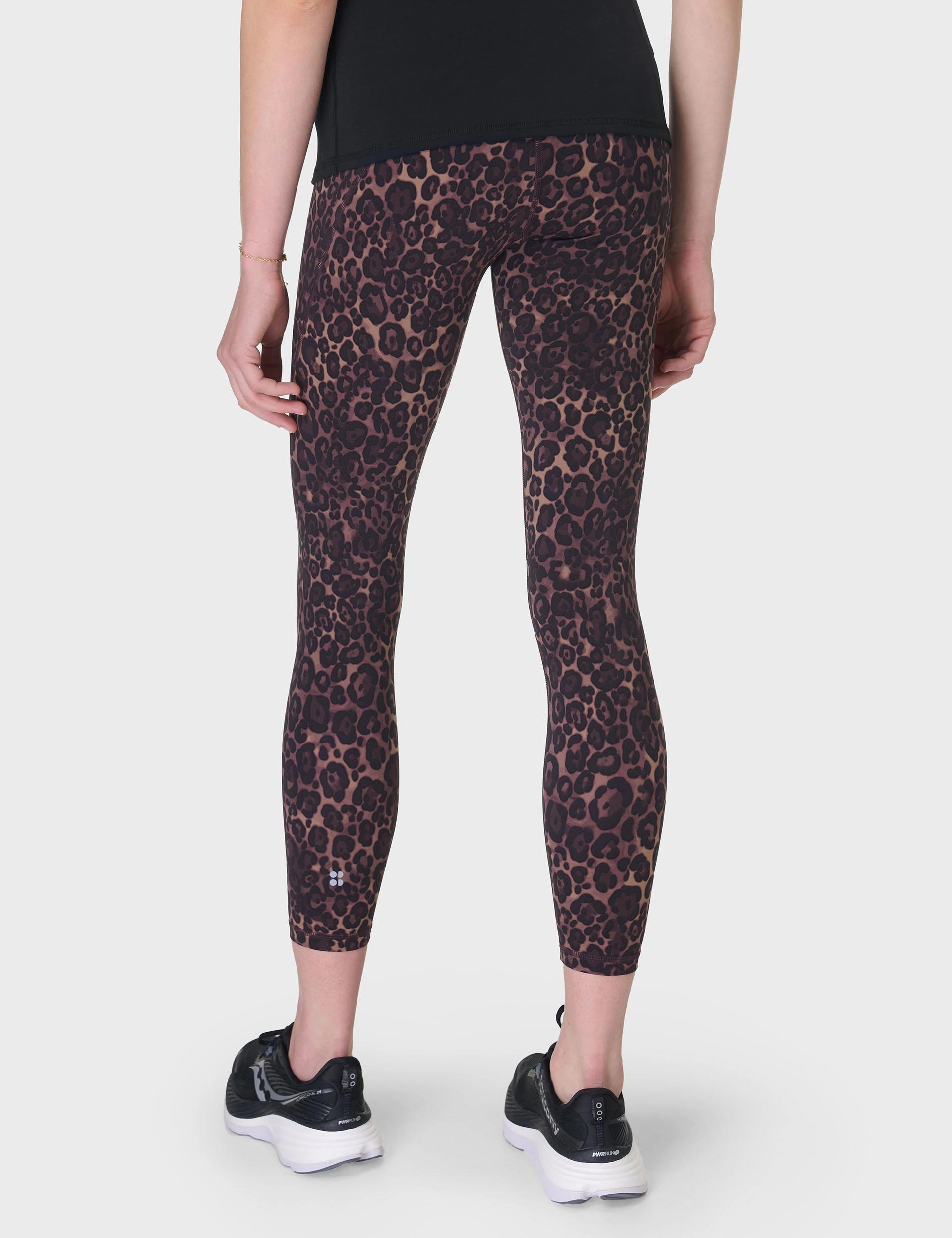 Power 7/8 Gym Leggings - Brown Wild Leopard Print Versatile Design