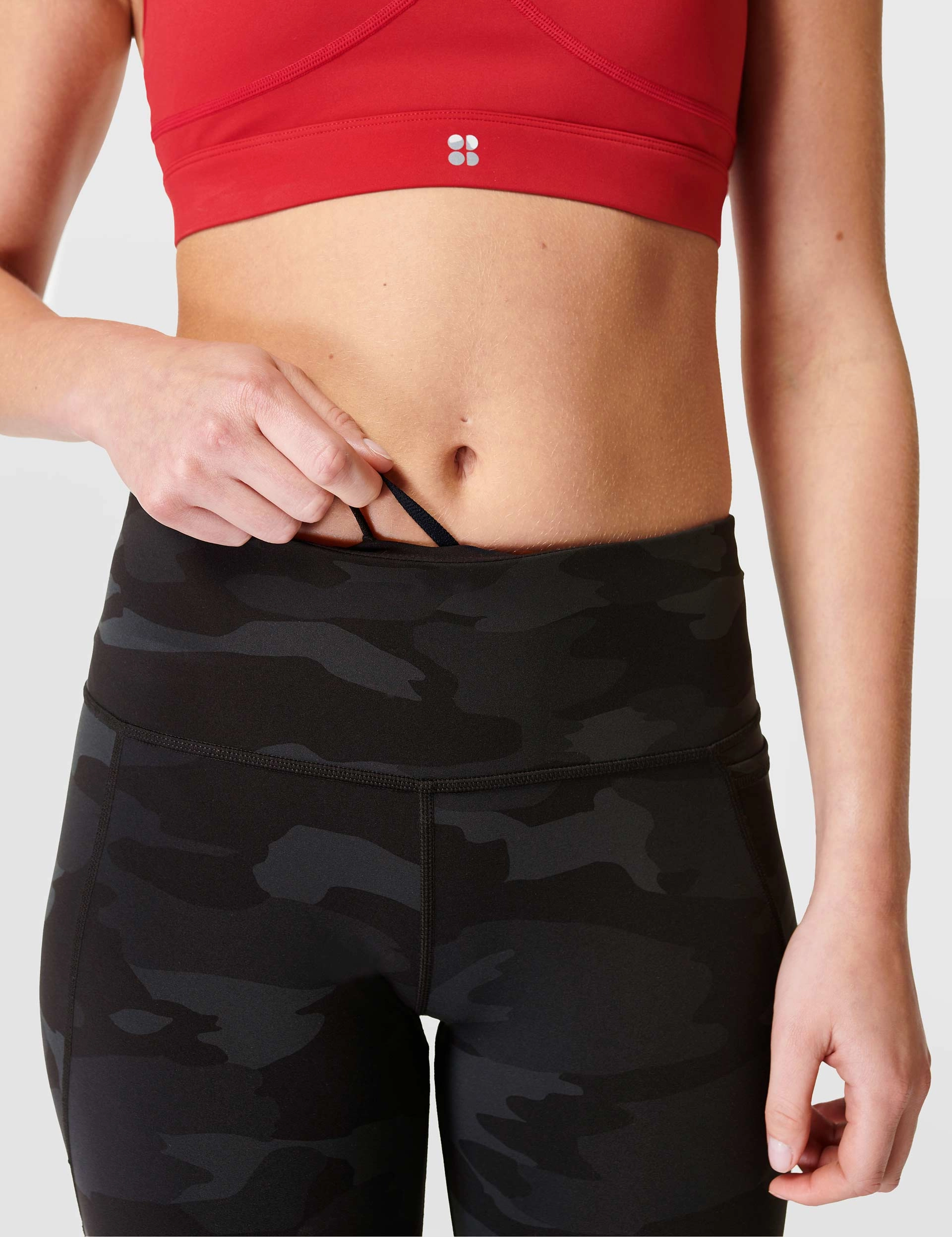 Suede Mood Power Gym Leggings - Ultra Black Camo Print