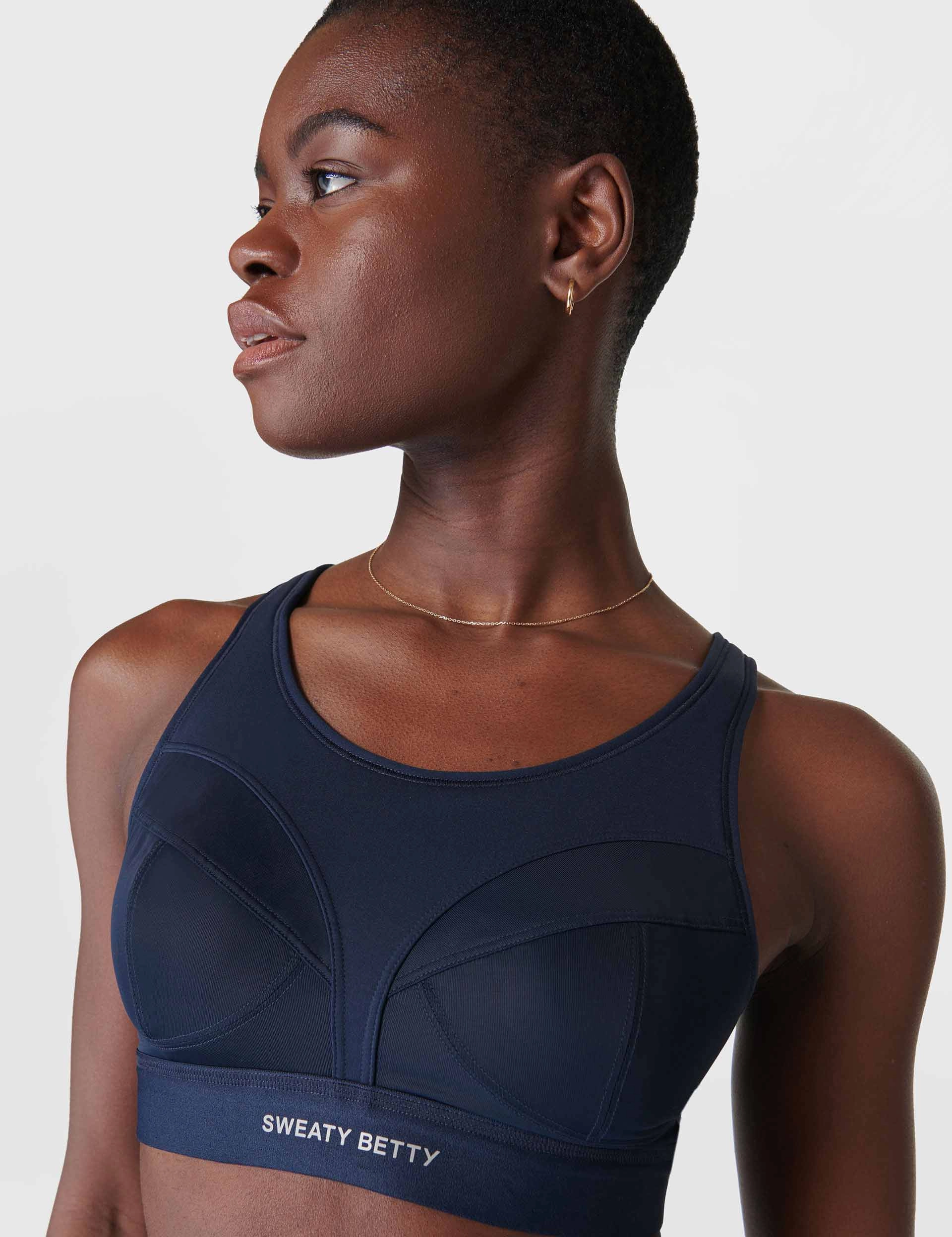 MoistureWicking Technology Power Pro Running Bra - Navy Blue