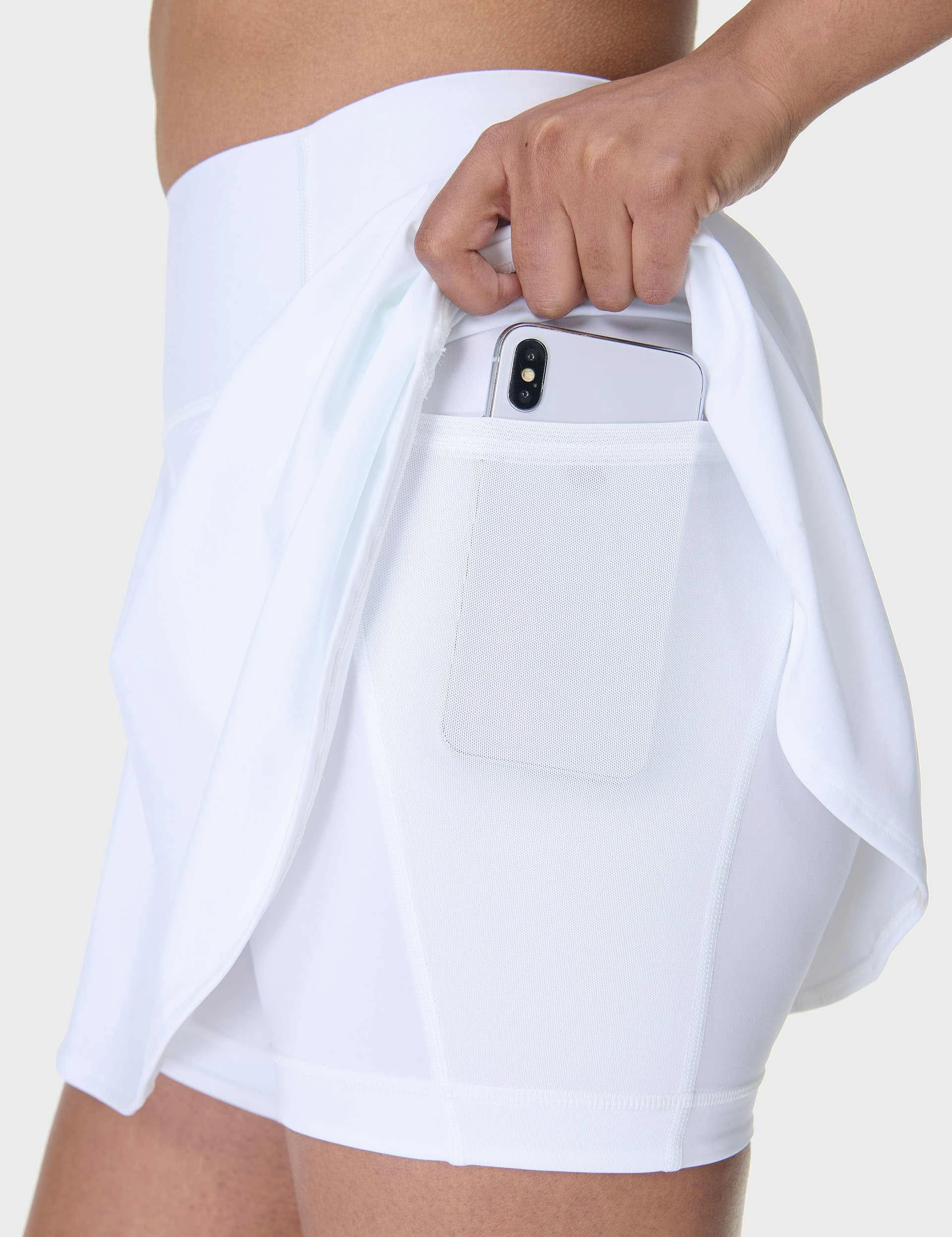 Power Skort - White Perfectly Tailored Comfortable Wear