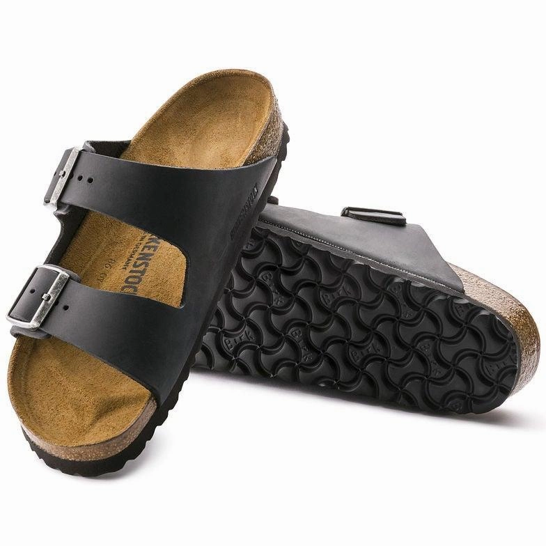 Easy Layering Light Fit Birkenstock Arizona - Black Oiled Leather