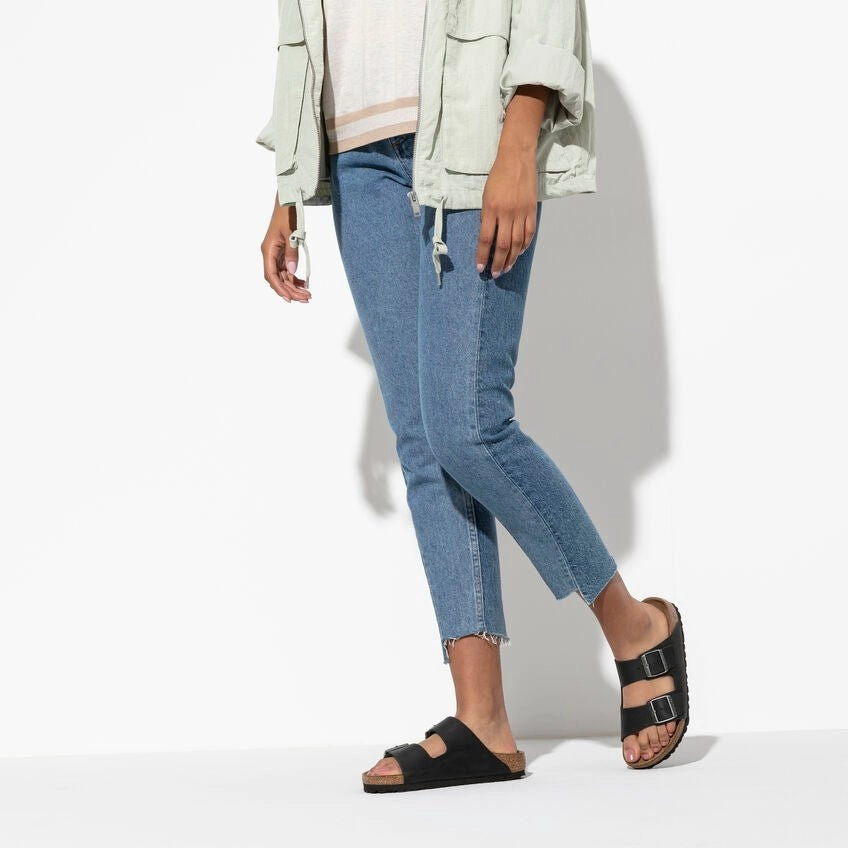 Birkenstock Arizona - Black Oiled Leather Couple Look WrinkleFree Fabric