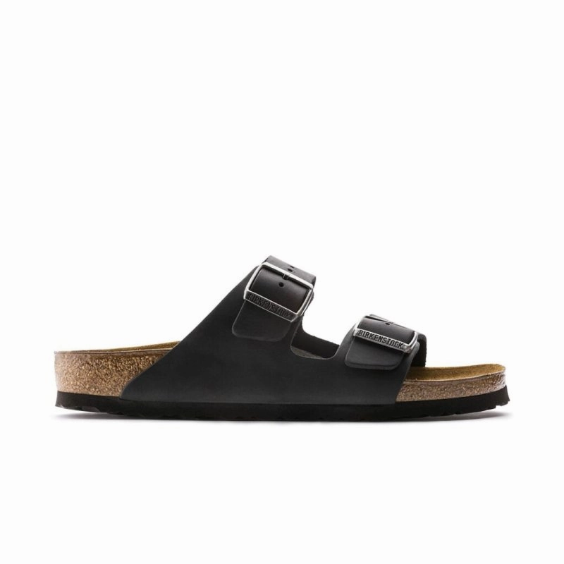 Birkenstock Arizona - Black Oiled Leather Day Glow Flexible Waistline