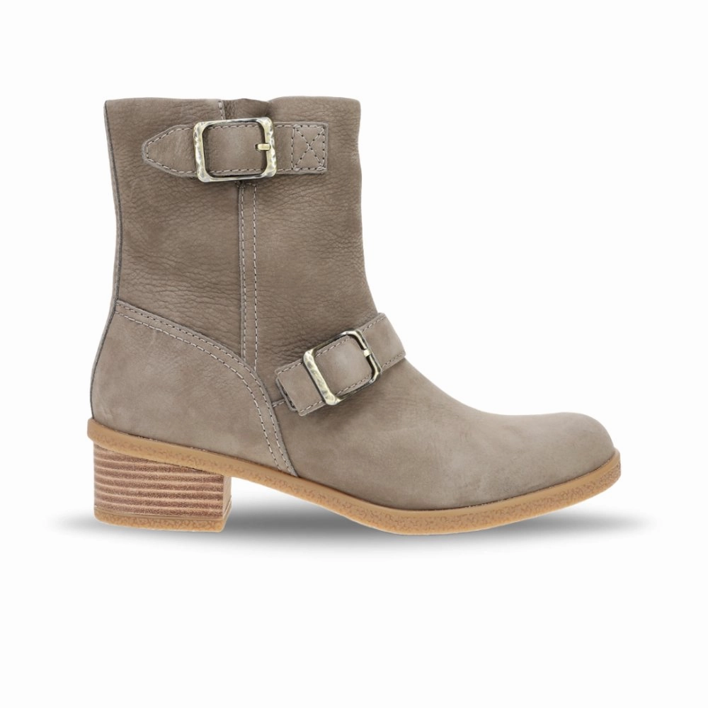 Dansko Women's Delphine - Stone Waterproof Nubuck AbrasiveReinforcedZones