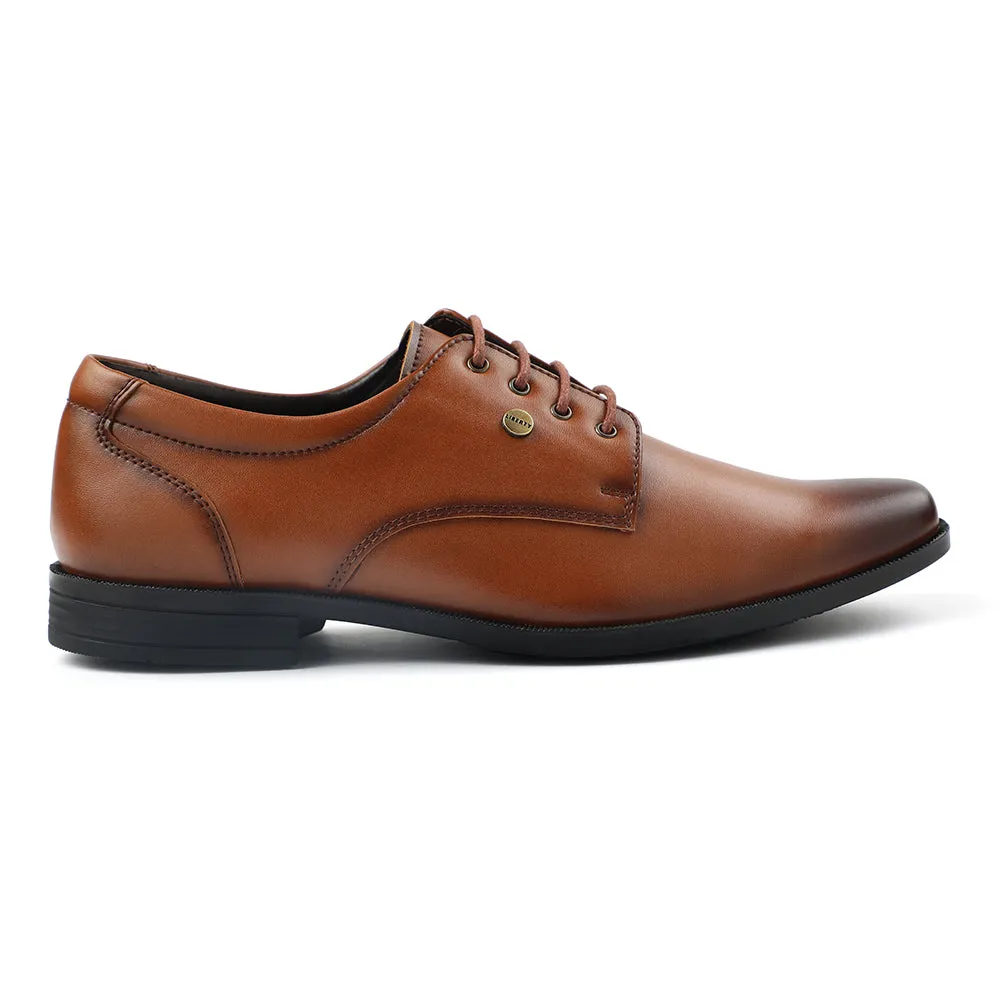Fortune Tan Formal Lacing Derby Shoes For Men BENSTOCK1E By Liberty sailing shoes