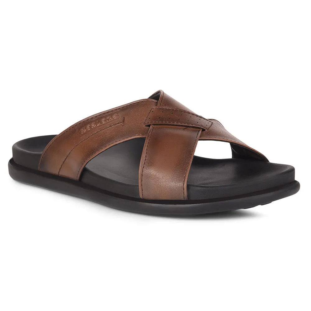 Short - distance Healers Casual Tan Slippers For Men LEEKS-2 By Liberty