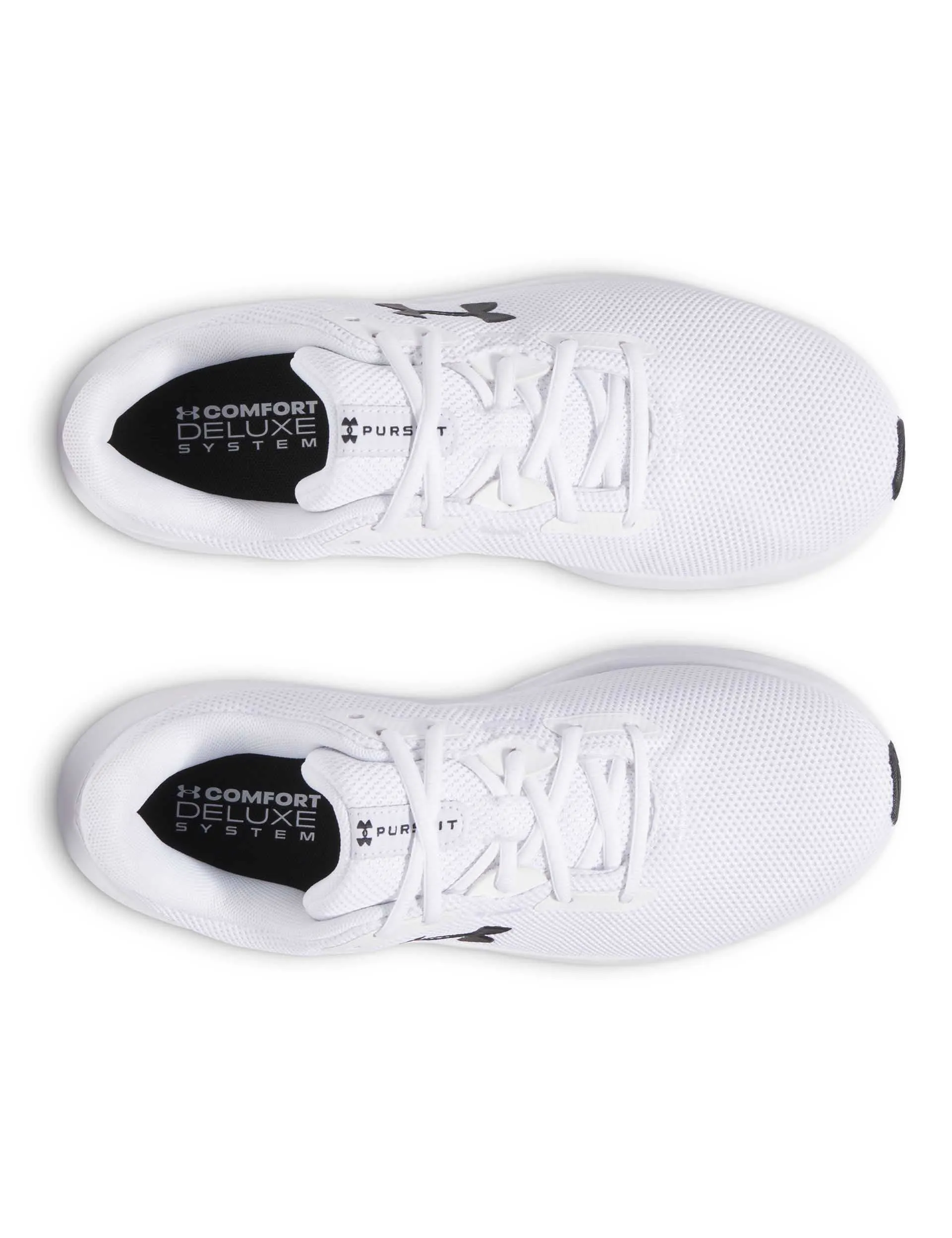 WideToeBox Adult Charged Pursuit 4 - White/White/Black
