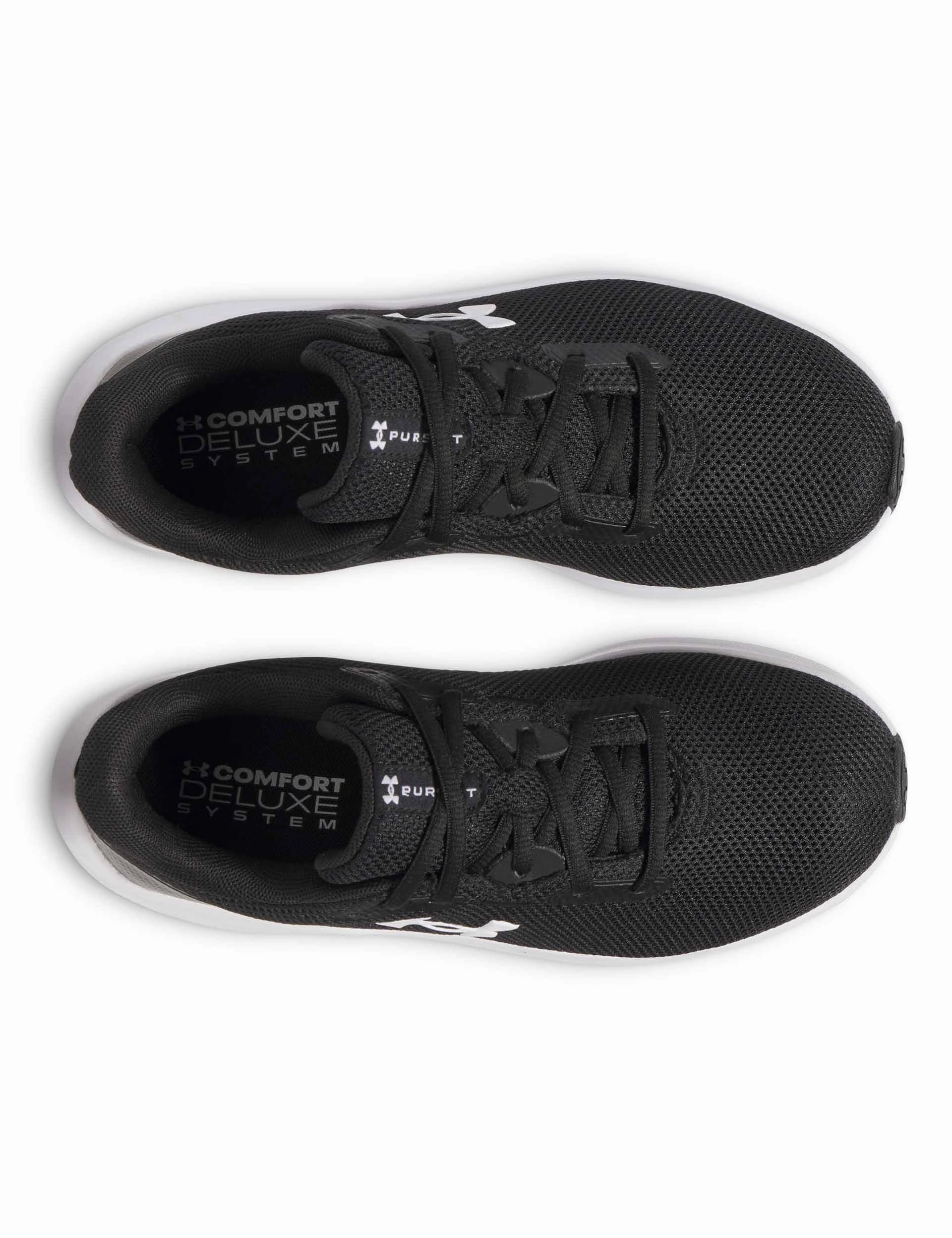 Pursuit 4 Running Shoes - Black/White elastic band shoes