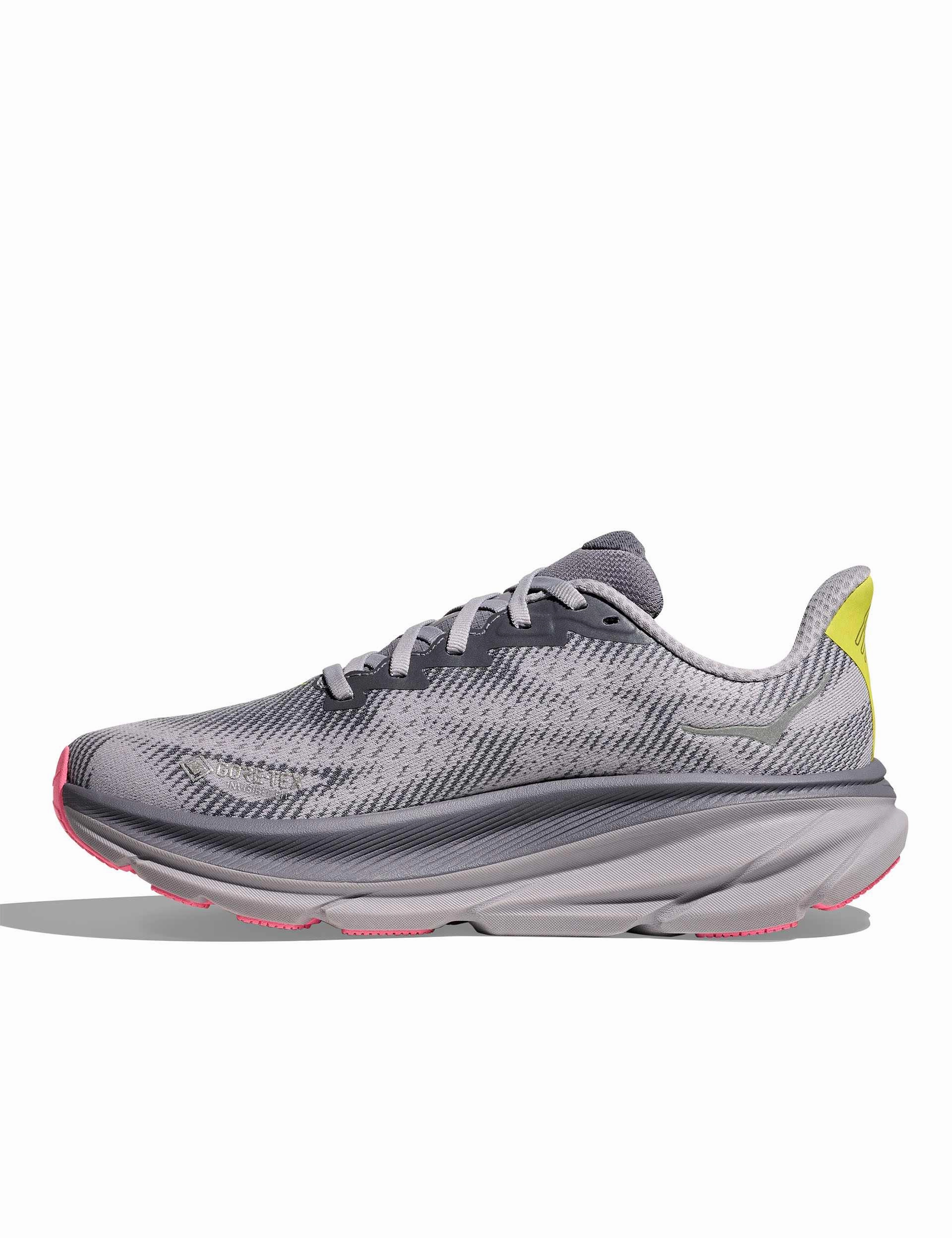 endurance training footwear Tensile Fiber Upper Clifton 9 Gore-Tex - Grey Skies/Foggy Grey