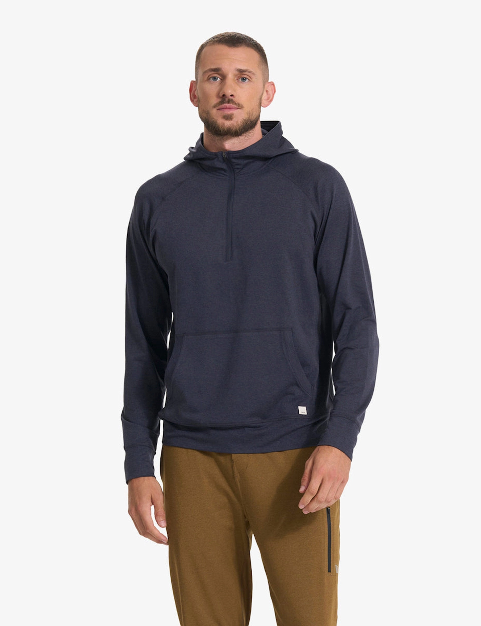 Ponto Performance 1/2 Zip Hoodie - Midnight Heather Tomboy look