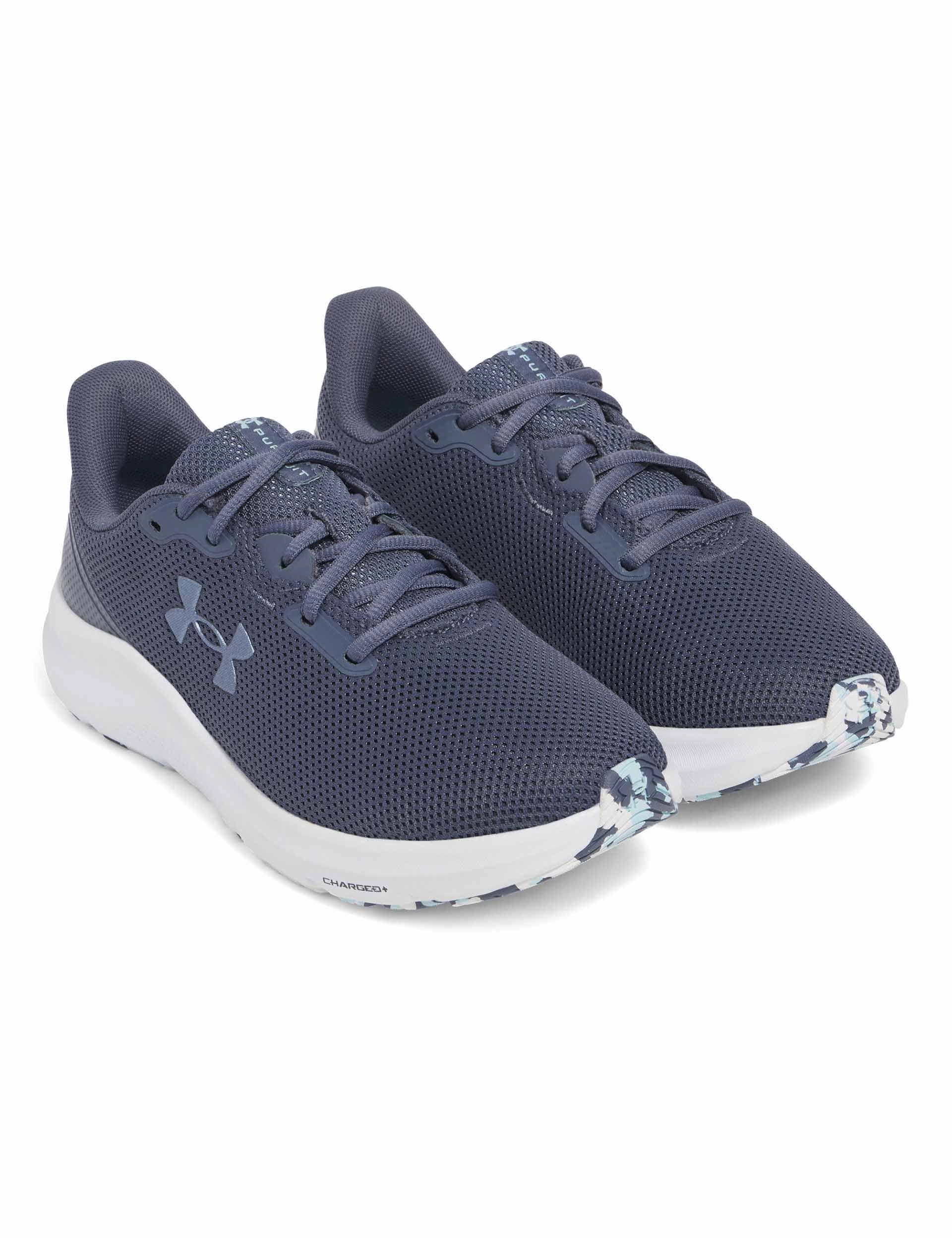 Pursuit 4 Running Shoes - Downpour Gray/Metallic Gravel patterned shoes motion - control - optimized shoes