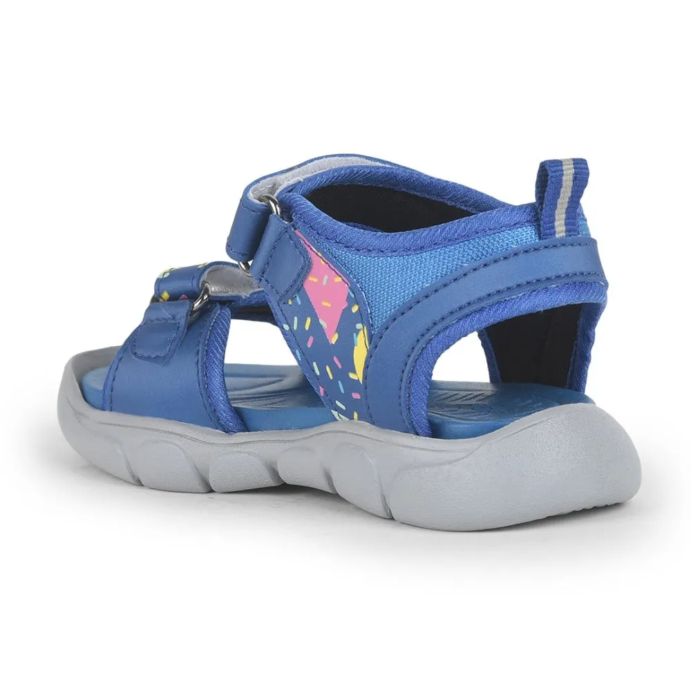 Seam Free Internal Sock Lucy & Luke Royal Blue Casual Sandal For Kids FLYNN-42 By Liberty