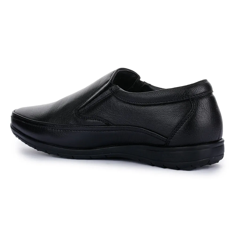 Balanced Design Healers Black Formal Non Lacing Shoes For Men HA1-11 By Liberty