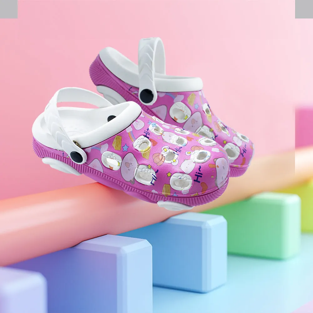 Lucy&Luke Pink Casual Sling Back Clogs For Kids LPMXT-820 By Liberty running cadence