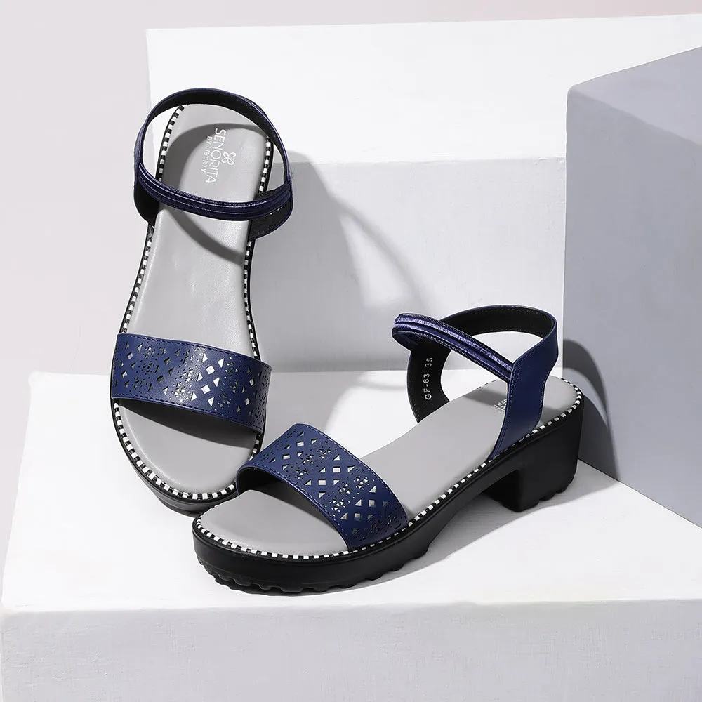 versatile function shoes Torsional Rigidity Tech Senorita Casual (Blue) Sandals For Kids GF-63 By Liberty