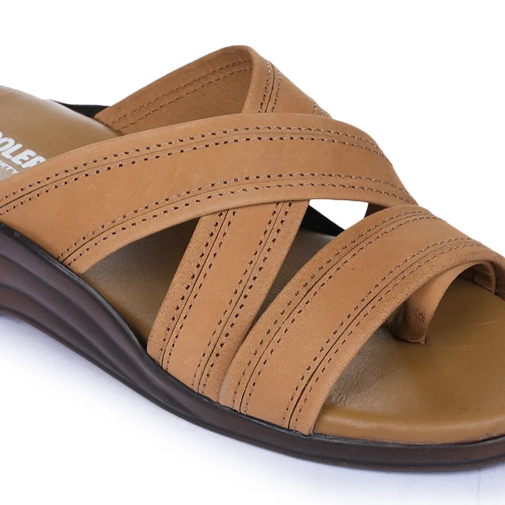 running in a monorail station area shoes Eclipse Heel Geometry Coolers Casual Brown Slippers For Men 7123-61 By Liberty