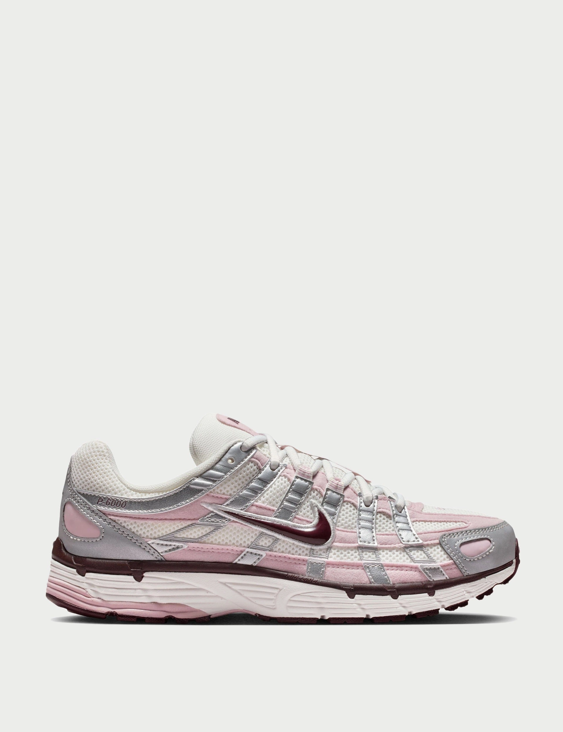 senior exercise shoes Female runner P-6000 Shoes - Summit White/Plum Chalk/Metallic Silver