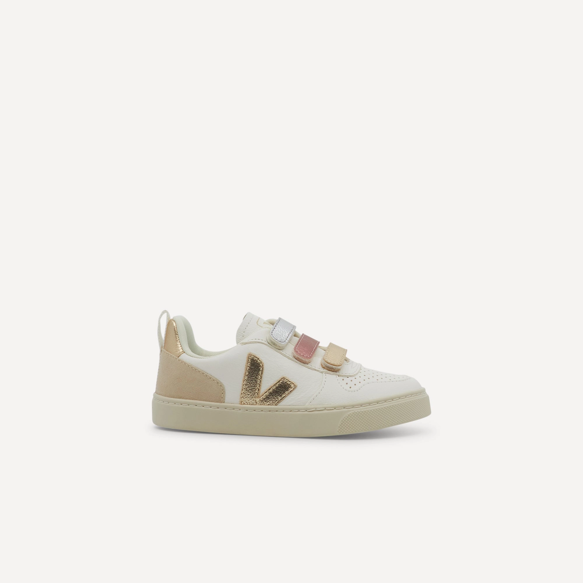 Veja V-10 Chromefree Leather Multico / Extra White / Shiny Kids Rainy day run tempo - run shoes