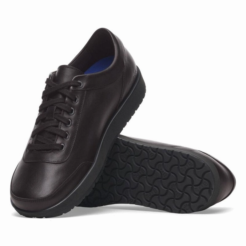 Birkenstock Men's Honnef 365 - Black Leather Breathable Lining