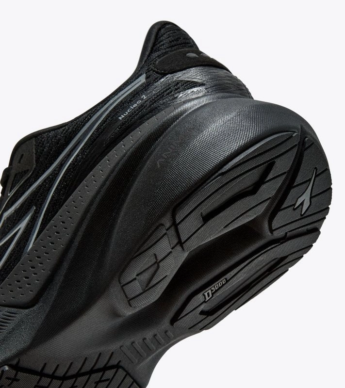 Diadora Men's Nucleo 2 - Black/Black Grounded Traction Pattern modern - style