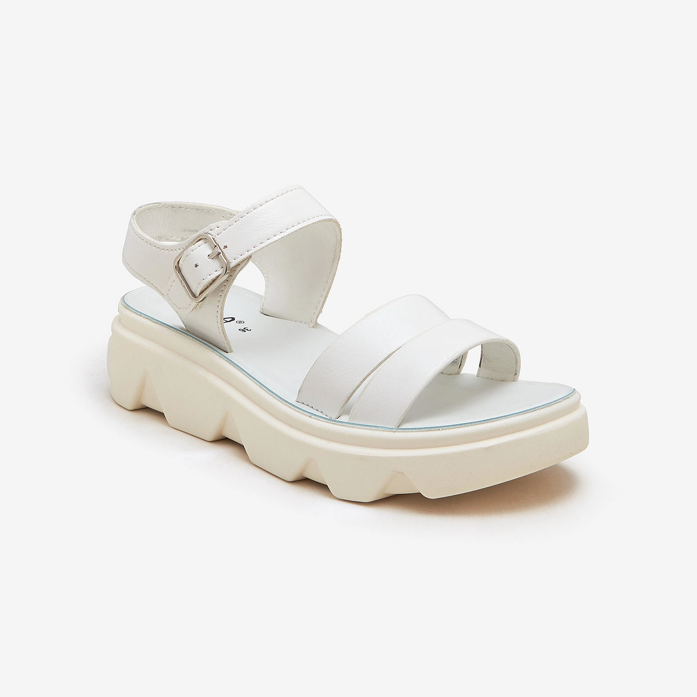 Women's Chunky Sandals Foot Shape Toe Box TextileUpper