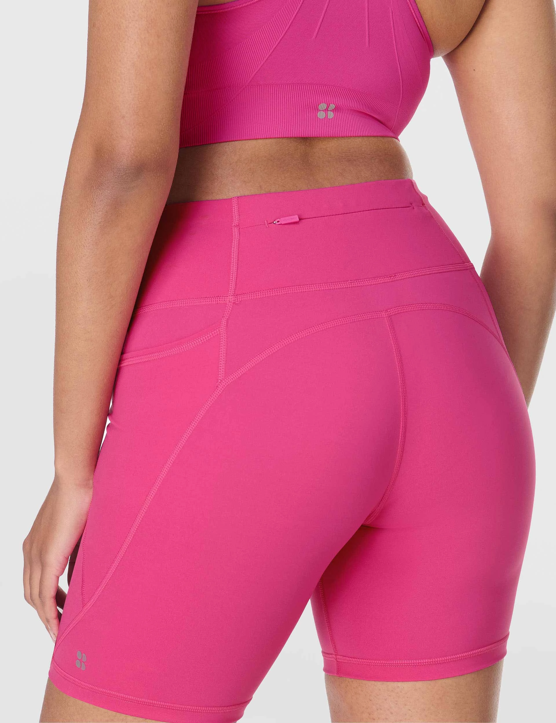 Eco Certified Dye NoChafeFinish Power 6" Cycling Shorts - Fuchsia Pink