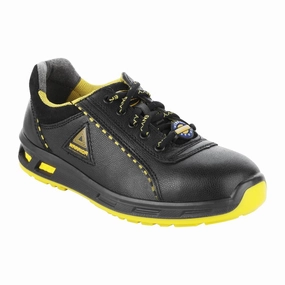 Warrior Steel Toe Black & Yellow Safety Shoes for Men Envy Earth Popcorn By Liberty Torsional Support System Stability Guide Rails