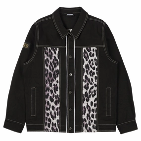 Pleasures Distortion Jacket 'Black' Crown Fit Bio Glow